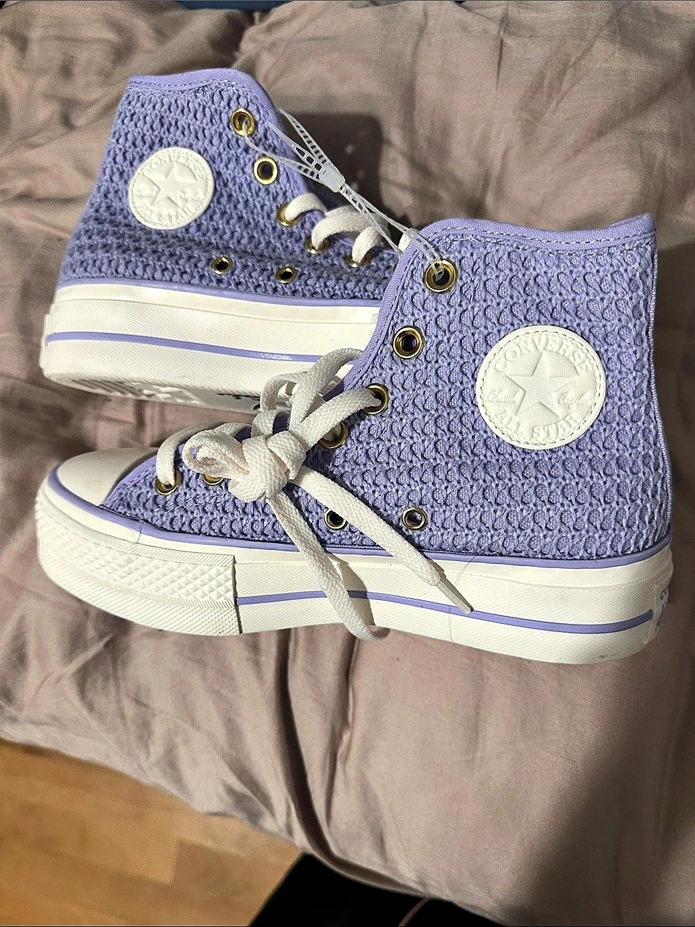 Converse Chuck Taylor All Star Lift Platform Knit High 'Violet Heat' Lift